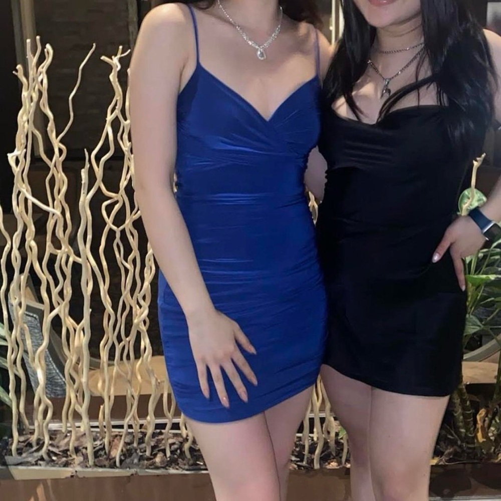 Windsor Royal Blue Spaghetti Strap Mini Dress